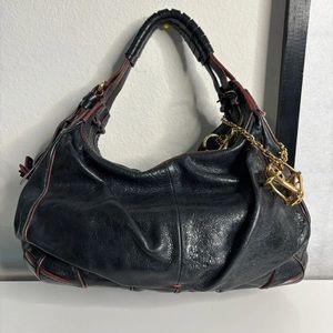 JT YY Italy Clutch Authentic And Luxurious Leather Black Vintage Bag